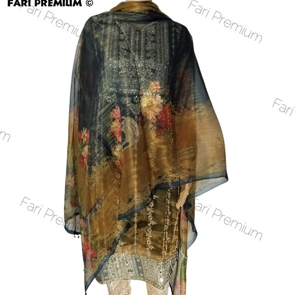 XL NEW Pakistani Tawakkal Fancy Embroidered Masuri Banarsi Shalwar Kameez XL/47 - Picture 9 of 16